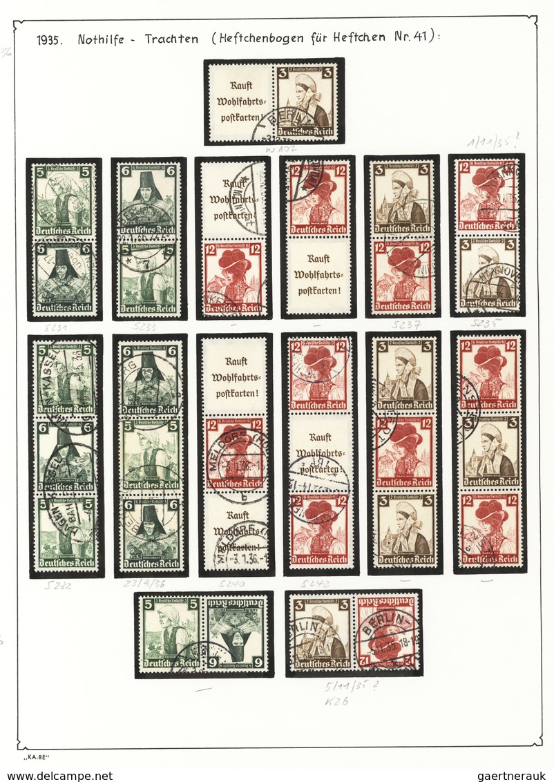 Deutsches Reich - Zusammendrucke: 1933/1941, Sauber Rundgestempelte Sammlung Von Zusammendruck-Kombi - Se-Tenant