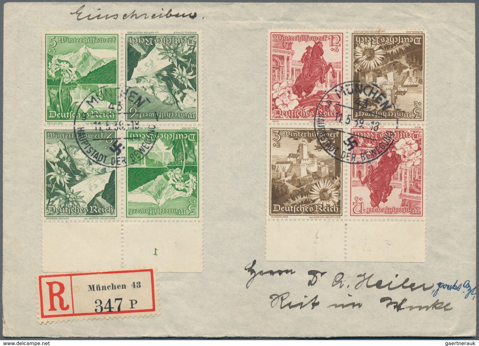 Deutsches Reich - Zusammendrucke: 1935/1941, Partie Von 57 Briefen/Karten Mit Zusammendruck-Frankatu - Se-Tenant