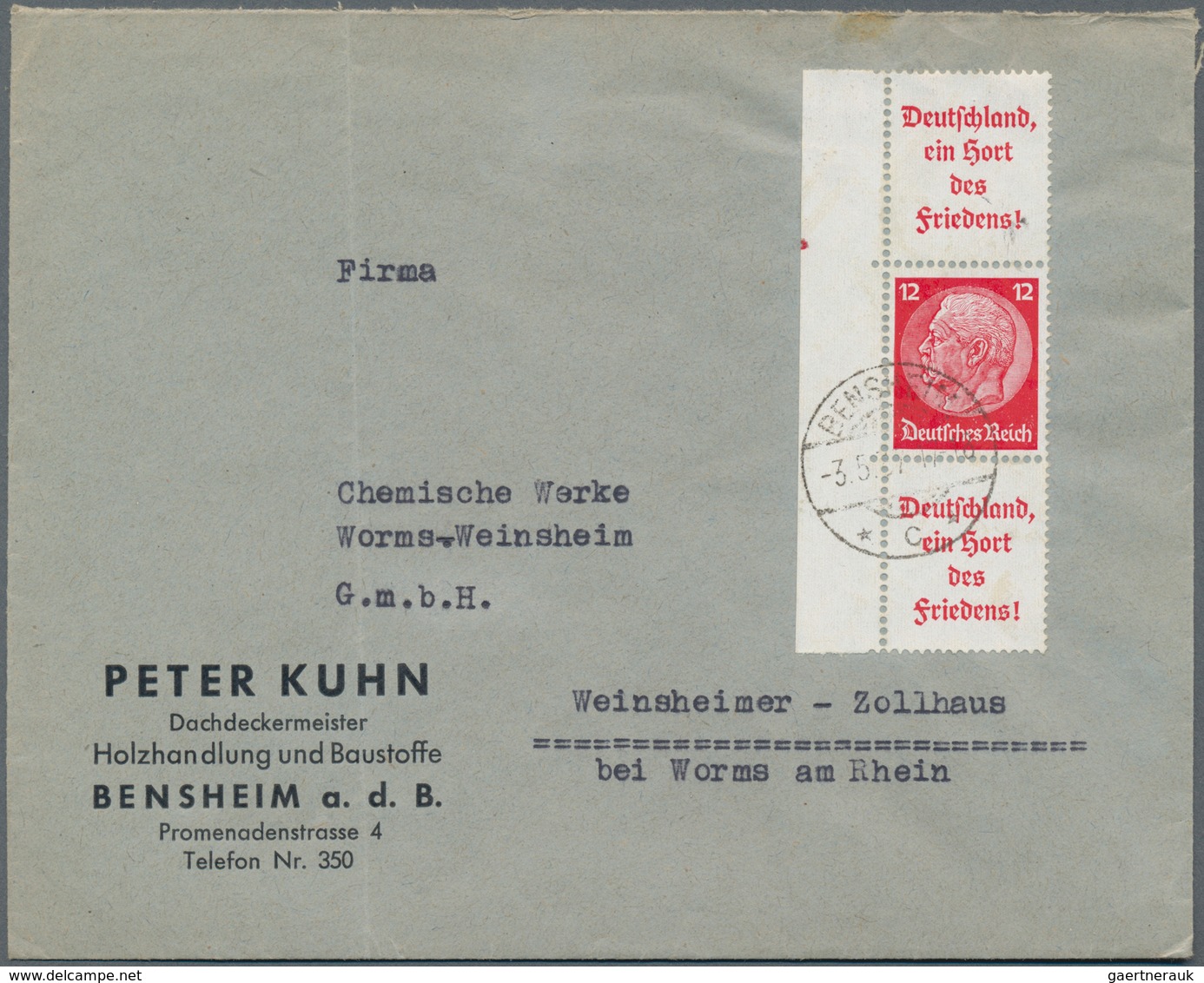 Deutsches Reich - Zusammendrucke: 1935/1945, Partie Von 108 Briefen/Karten Mit Zusammendruck-Frankat - Se-Tenant