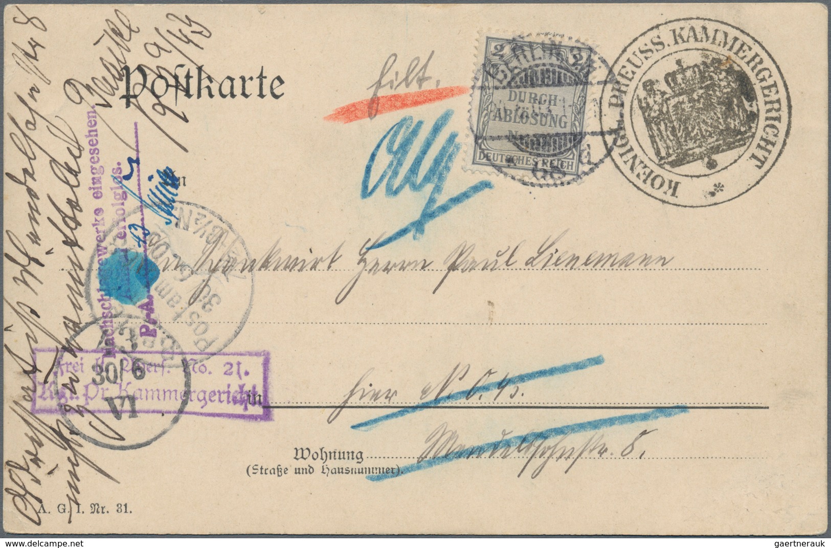 Deutsches Reich - Dienstmarken: 1875/1945, Gehaltvoller Sammlungsbestand Mit Ca.100 Belegen, Dabei E - Dienstzegels