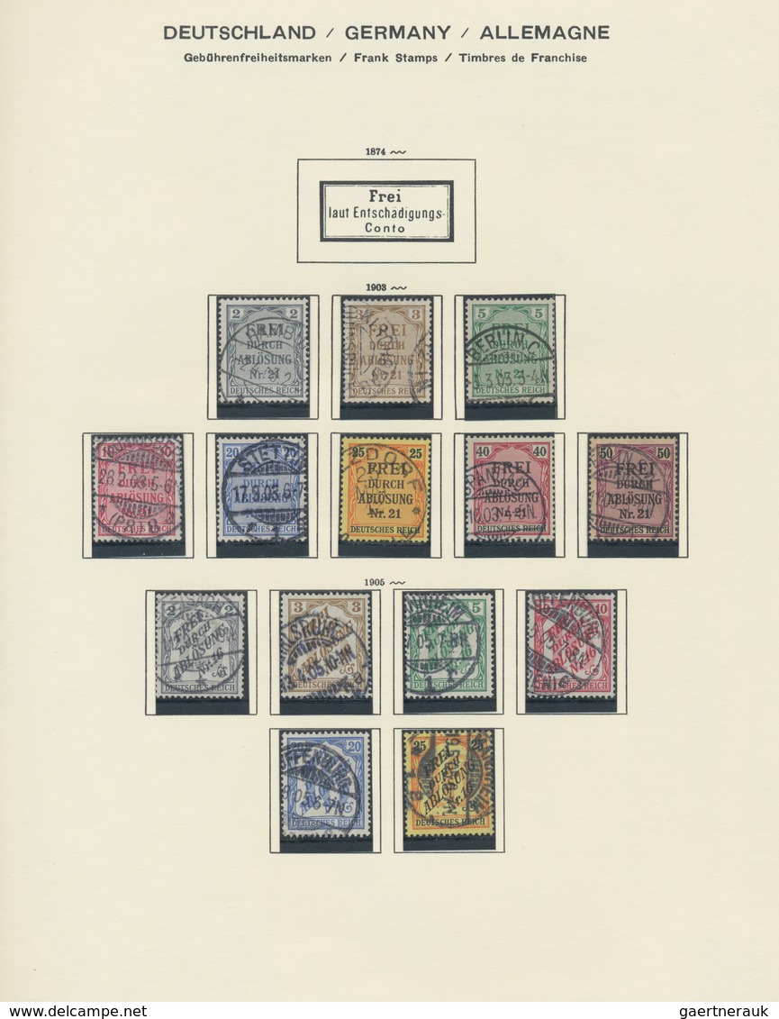 Deutsches Reich - Dienstmarken: 1903/1944, Meist Gestempelte Sammlung Der Dienstmarken Auf Schaubek- - Oficial