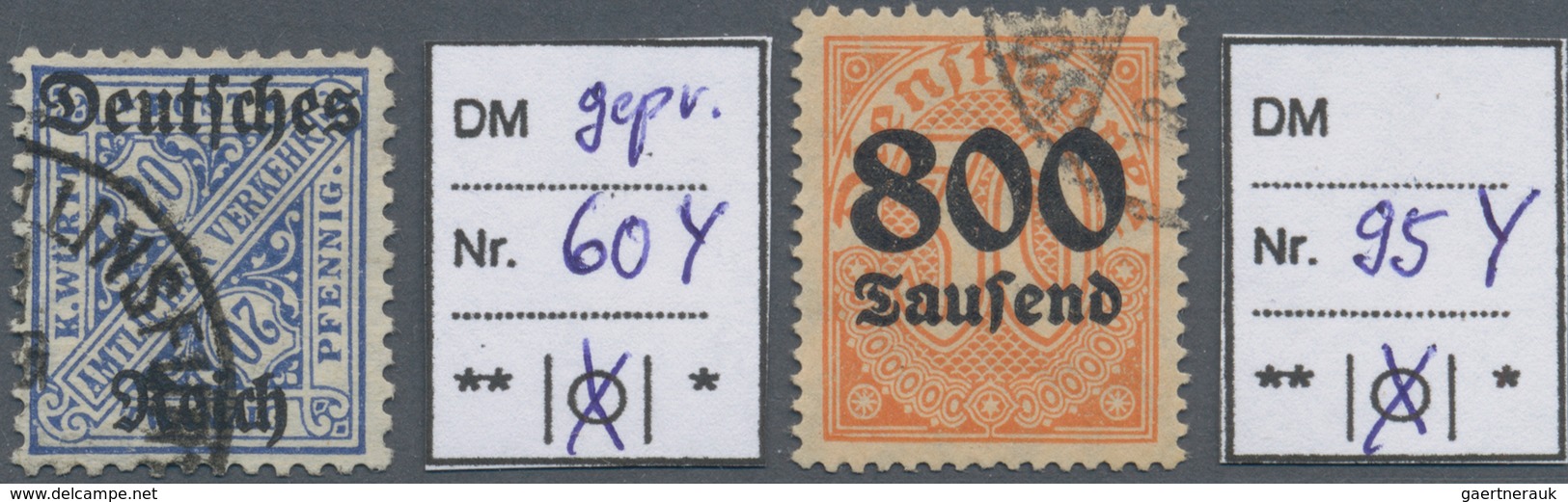 Deutsches Reich - Dienstmarken: 1920, 20 Pf. Aufdruck „Deutsches Reich" Mit WZ Y, Signiert Klinkhamm - Dienstmarken