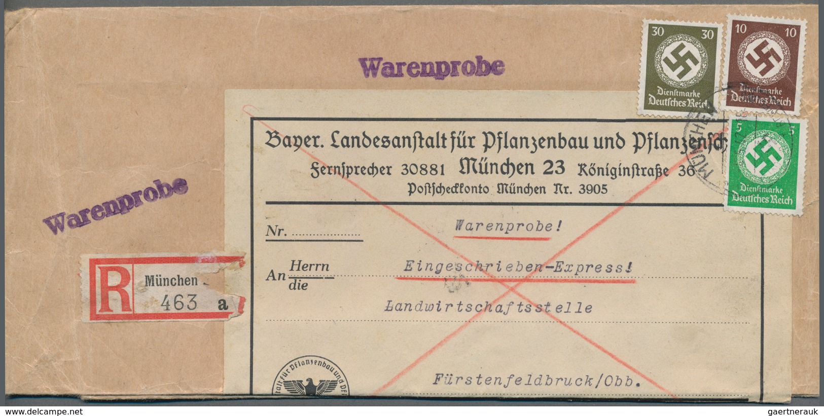Deutsches Reich - Dienstmarken: 1921/1943, Interessantes Konvolut Mit 12 Besseren Belegen, Alle Mit - Oficial