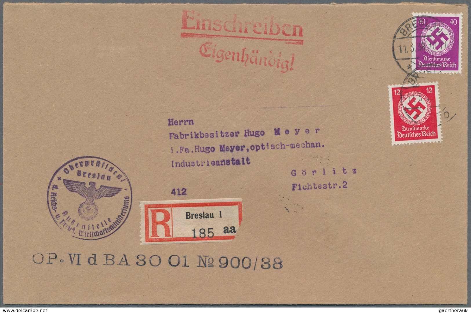 Deutsches Reich - Dienstmarken: 1921/1943, Interessantes Konvolut Mit 12 Besseren Belegen, Alle Mit - Oficial