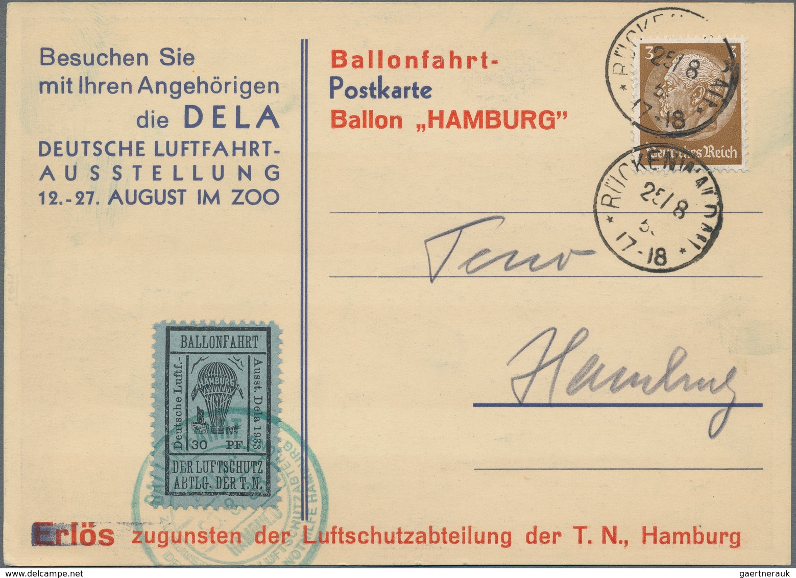 Deutsches Reich - Halbamtliche Flugmarken: 1924/1933, Lot Mit Zwei Marken: 2 GM Junkers-Marke 1924 P - Luft- Und Zeppelinpost