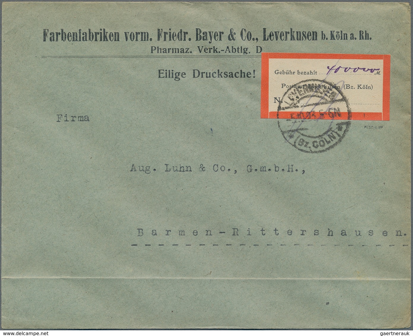 Deutsches Reich - Lokalausgaben 1918/23: 1923, Gehaltvolle Partie Mit 14 Belege, Dabei OPD Halle Mit - Brieven En Documenten