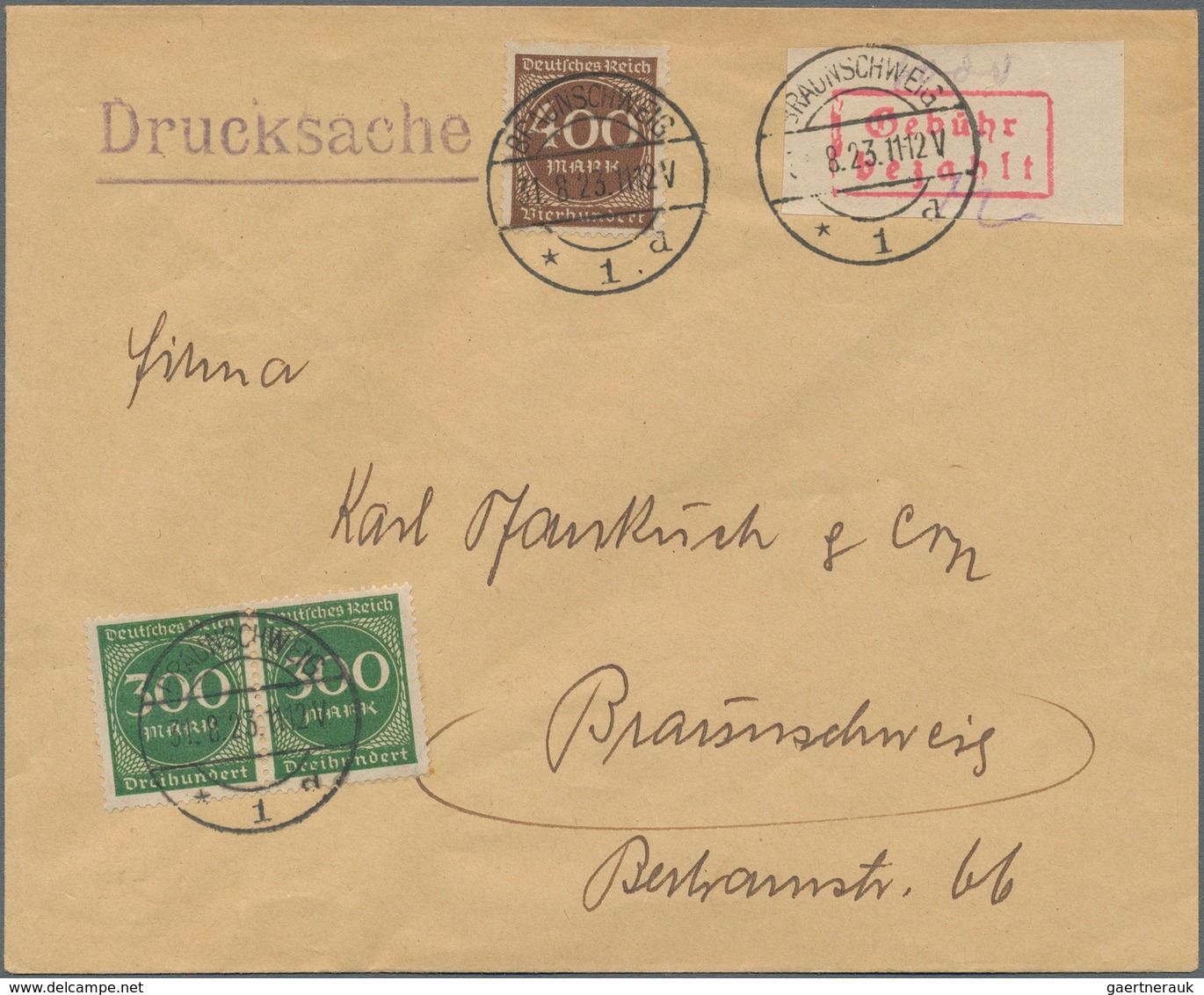 Deutsches Reich - Lokalausgaben 1918/23: 1923, Gehaltvolle Partie Mit 14 Belege, Dabei OPD Halle Mit - Cartas & Documentos
