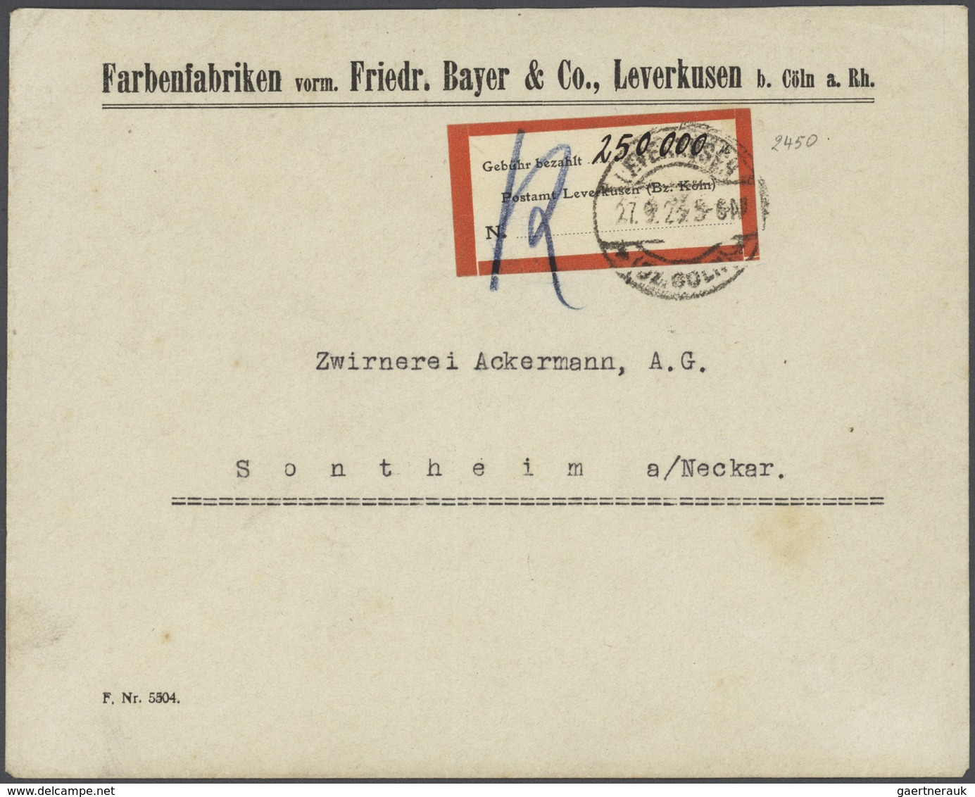 Deutsches Reich - Lokalausgaben 1918/23: 1923, Partie Mit 6 Belegen, Dabei Braunschweig, Halle Mit F - Cartas & Documentos