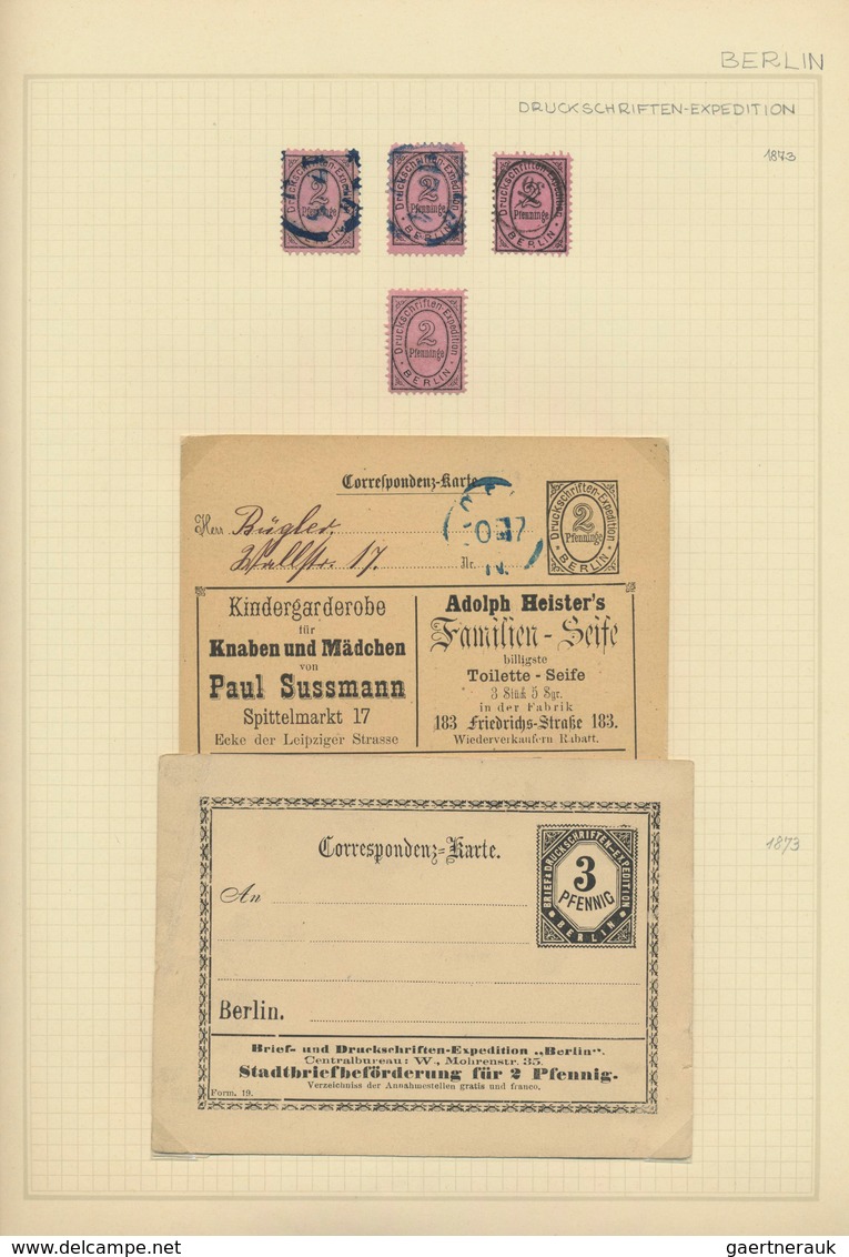 Deutsches Reich - Privatpost (Stadtpost): 1873/1900, Substanzreiche Sammlung Der Berliner Privatpost - Correos Privados & Locales