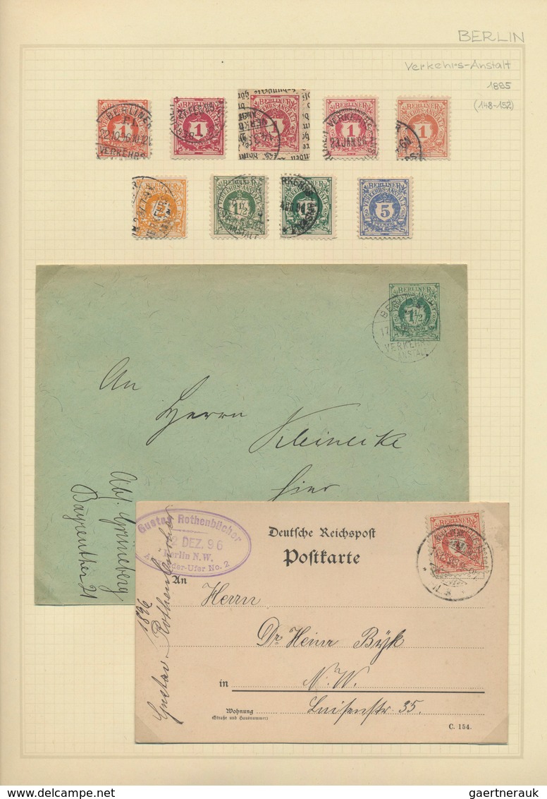 Deutsches Reich - Privatpost (Stadtpost): 1873/1900, Substanzreiche Sammlung Der Berliner Privatpost - Privatpost