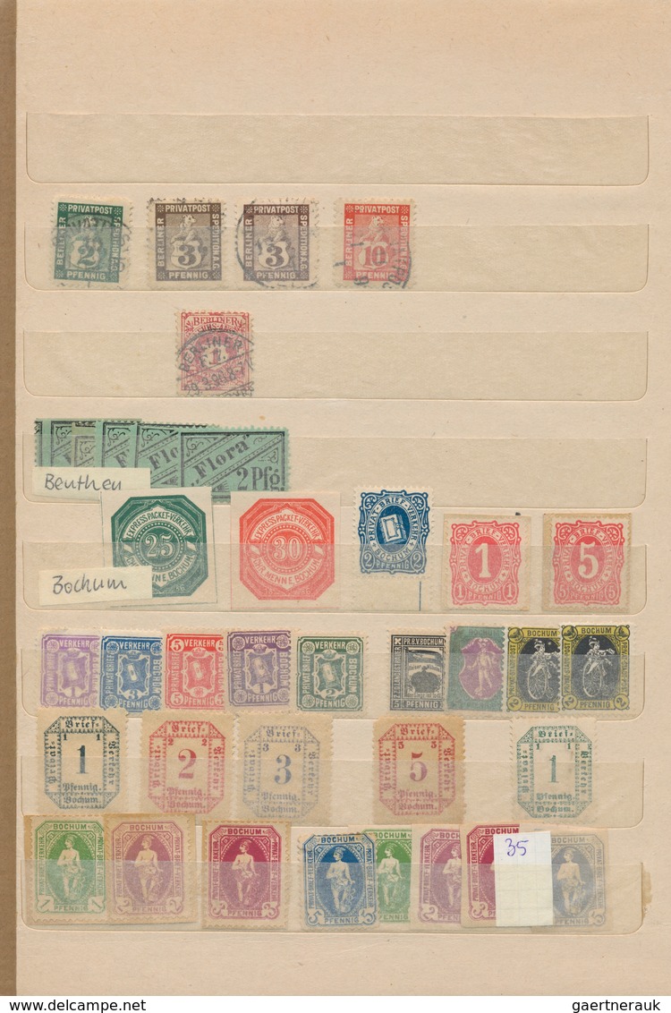 Deutsches Reich - Privatpost (Stadtpost): 1890/1900 (ca.), Sauber Sortierter Bestand Von über 1.600 - Postes Privées & Locales