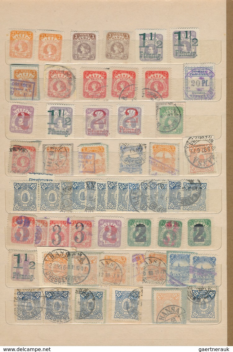 Deutsches Reich - Privatpost (Stadtpost): 1890/1900 (ca.), Sauber Sortierter Bestand Von über 1.600 - Private & Lokale Post