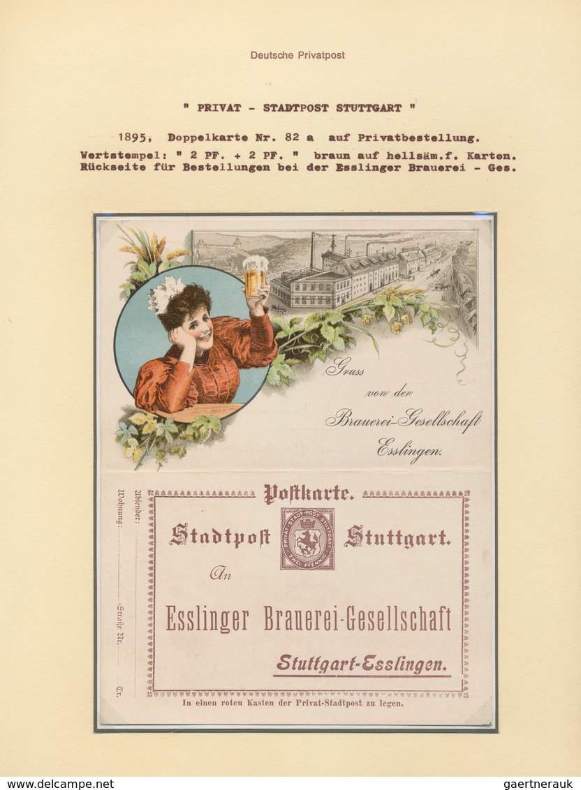 Deutsches Reich - Privatpost (Stadtpost): STUTTGART Privat-Stadtpost, 1886/1899, 2-bändige Ausstellu