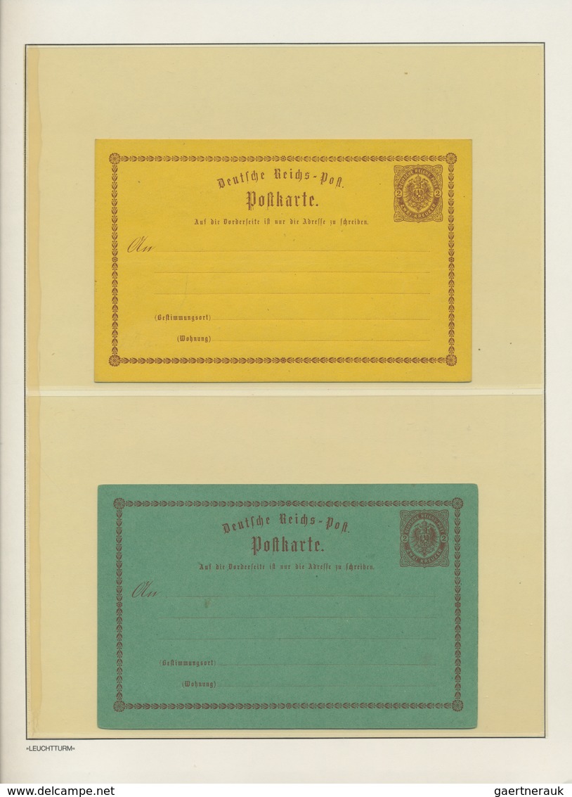 Deutsches Reich - Ganzsachen: 1872/75, Umfangreiche Spezialsammlung Ungebrauchter BRUSTSCHILD-PRIVAT - Andere & Zonder Classificatie