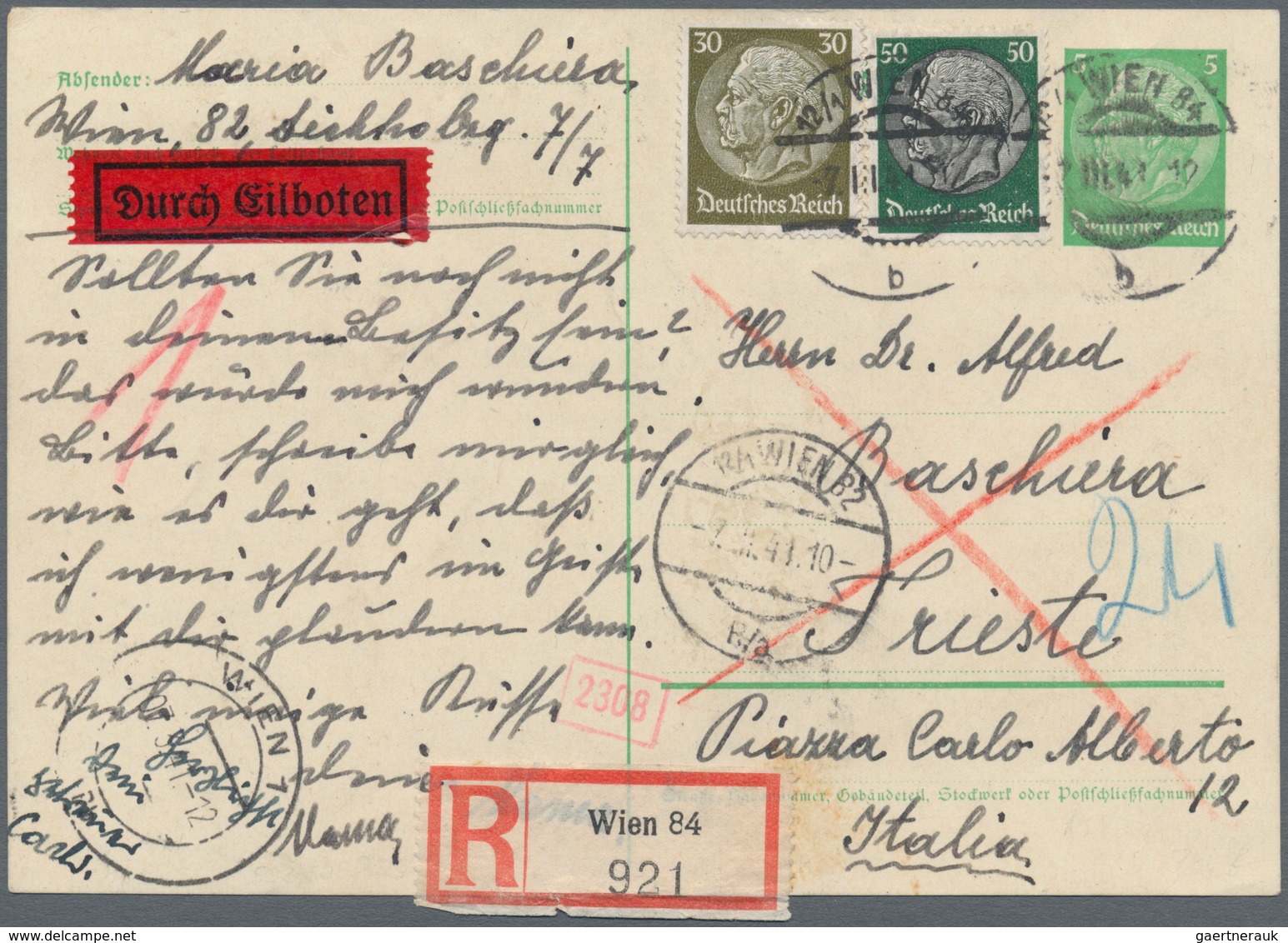Deutsches Reich - Ganzsachen: 1883/1944, EINSCHREIBEN, Attraktive Partie Mit 18 Eingeschriebenen Gan - Sonstige & Ohne Zuordnung