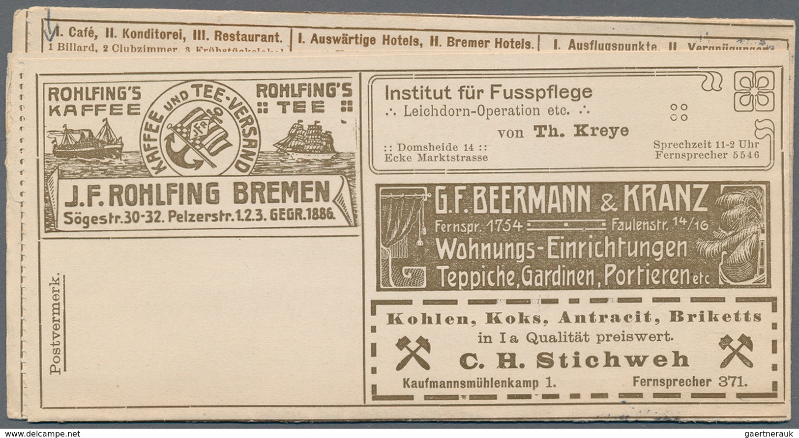 Deutsches Reich - Ganzsachen: 1895/1911 (ca.), Lot Von Vier Besseren Belegen, Dabei Ganzsachenkarte - Andere & Zonder Classificatie