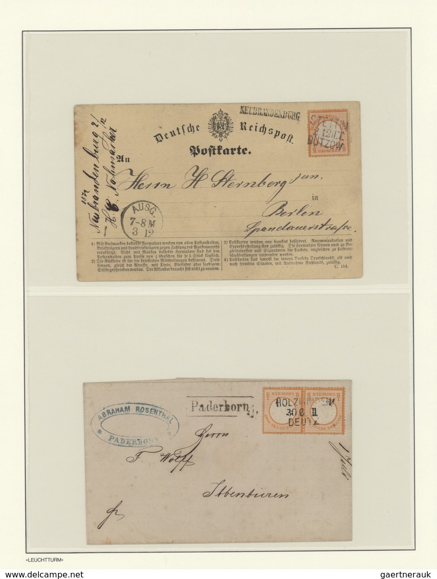 Deutsches Reich - Stempel: 1872/75, Schöne Spezialsammlung ÜBERGANGSSTEMPEL, KLAUCKESTEMPEL, BAHNPOS - Maschinenstempel (EMA)