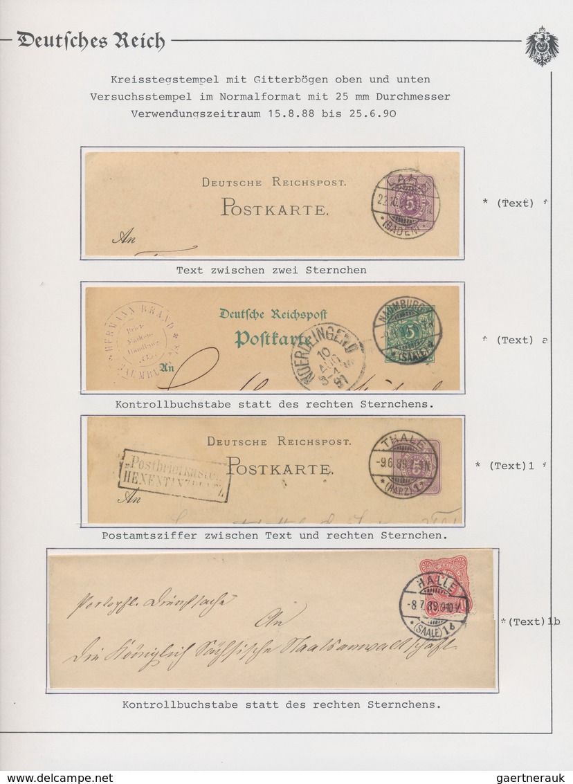Deutsches Reich - Stempel: 1889/1926, Kreisstegstempel Der Deutschen Reichspost, Sammlung Von Ca. 10 - Frankeermachines (EMA)