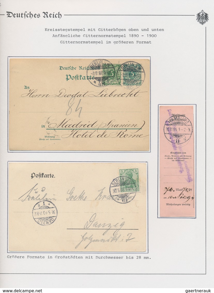 Deutsches Reich - Stempel: 1889/1926, Kreisstegstempel Der Deutschen Reichspost, Sammlung Von Ca. 10 - Frankeermachines (EMA)