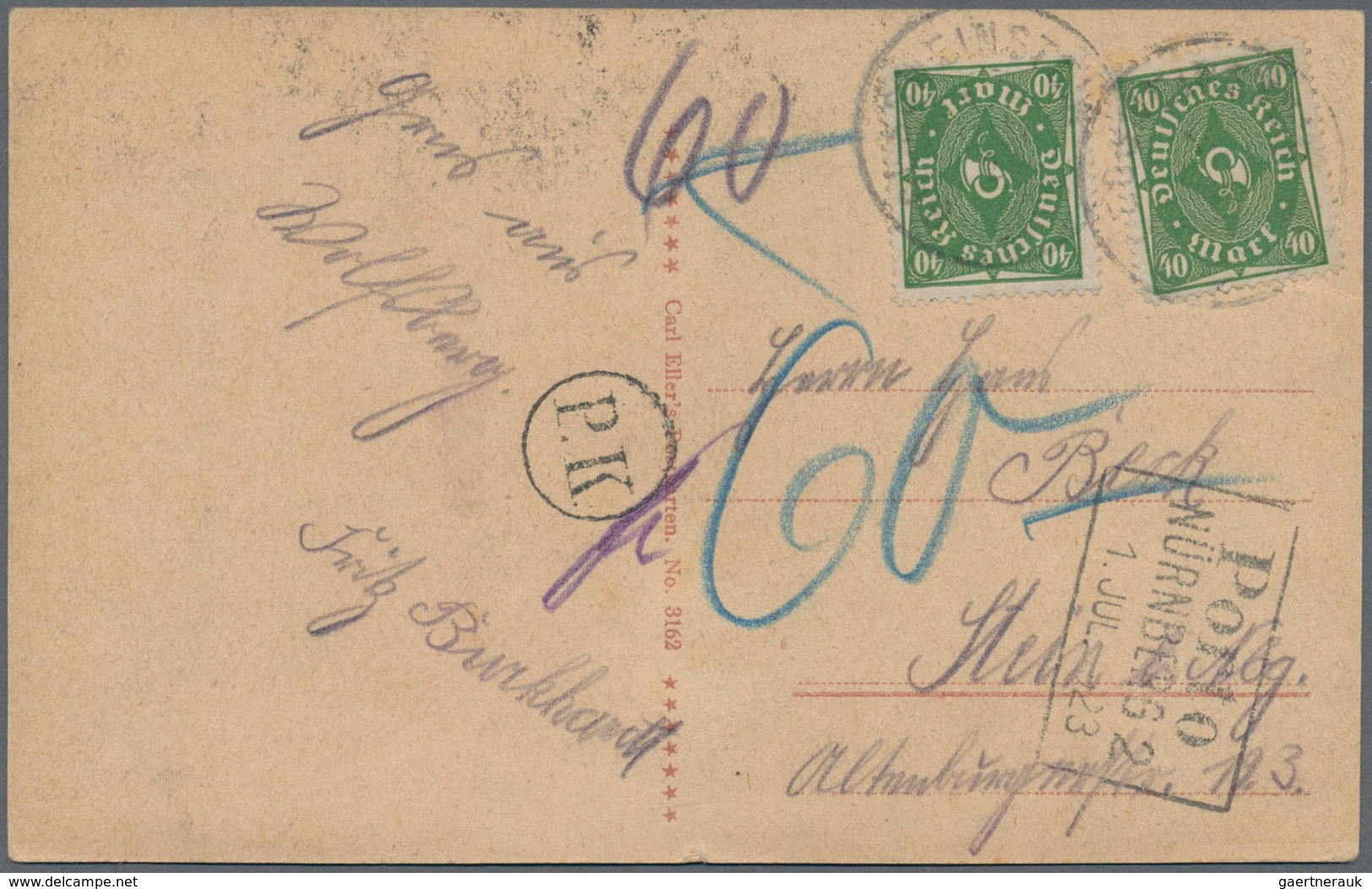 Deutsches Reich - Stempel: 1890/1944 Ca., NACHPORTO, Gehaltvolle Sammlung Mit Ca.150 Nachporto-Beleg - Maschinenstempel (EMA)