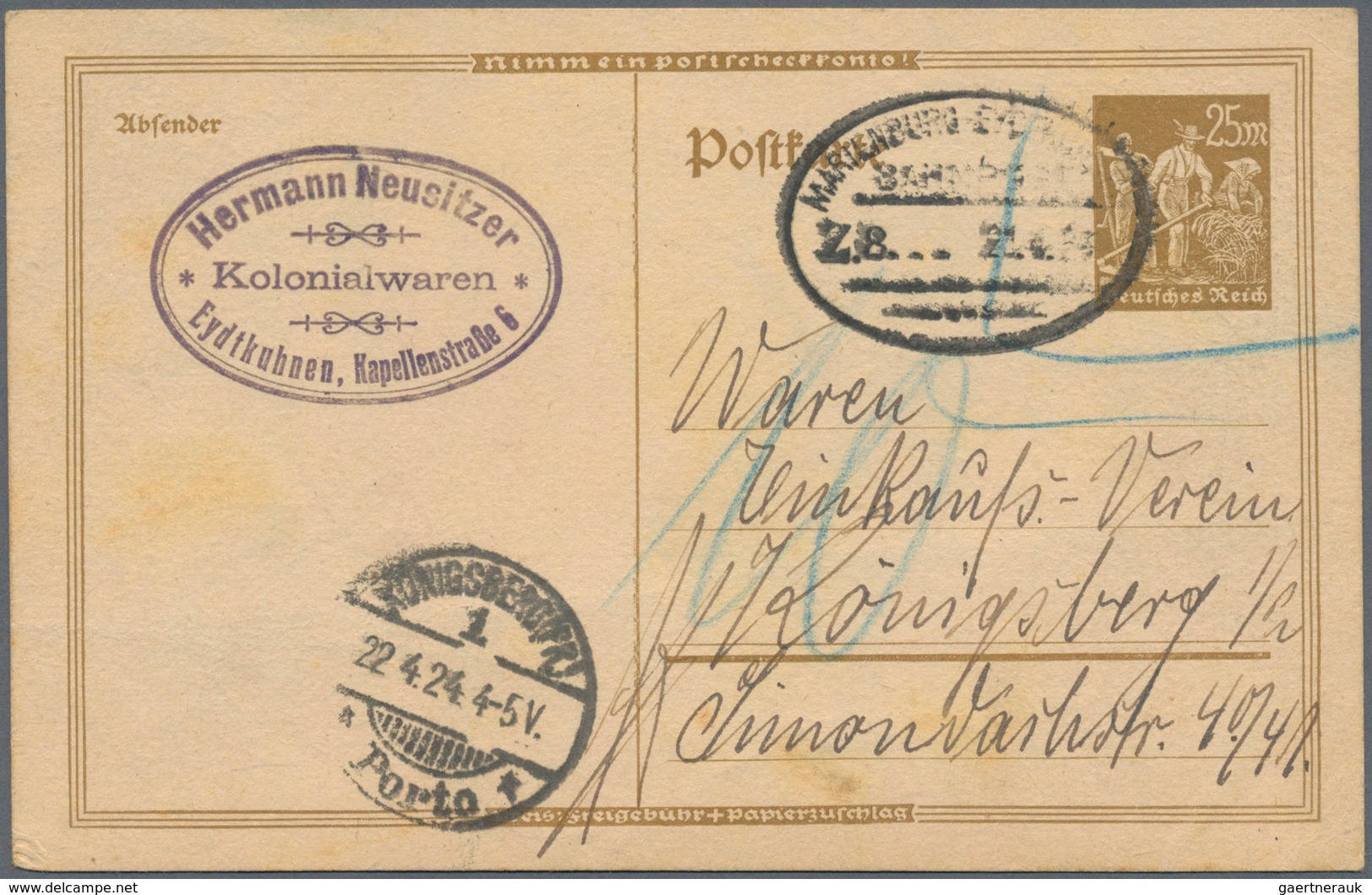 Deutsches Reich - Stempel: 1890/1944 ca., NACHPORTO, gehaltvolle Sammlung mit ca.150 Nachporto-Beleg