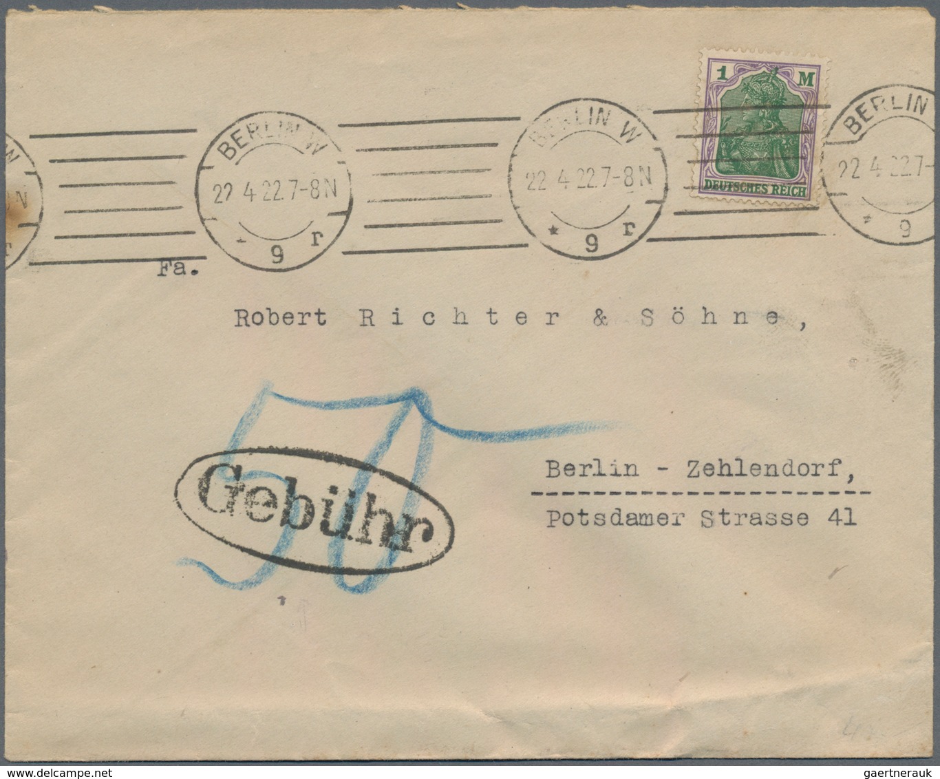 Deutsches Reich - Stempel: 1890/1944 ca., NACHPORTO, gehaltvolle Sammlung mit ca.150 Nachporto-Beleg