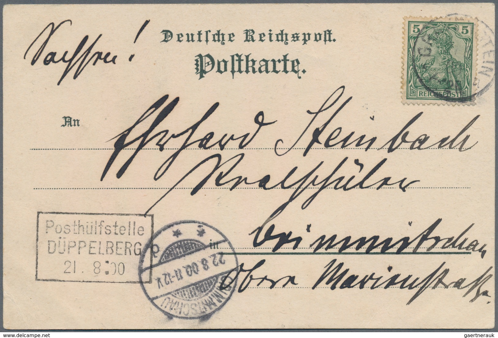 Deutsches Reich - Stempel: 1898/1935 Ca., POSTHILFSTELLEN, Reichhaltige Sammlung Mit Ca.140 Belegen, - Máquinas Franqueo (EMA)