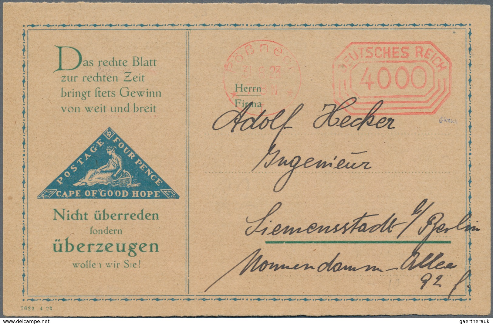 Deutsches Reich - Stempel: 1905/1941, POSTFREISTEMPEL, Reichhaltiger Sammlungsbestand Mit Ca.290 Bel - Frankeermachines (EMA)