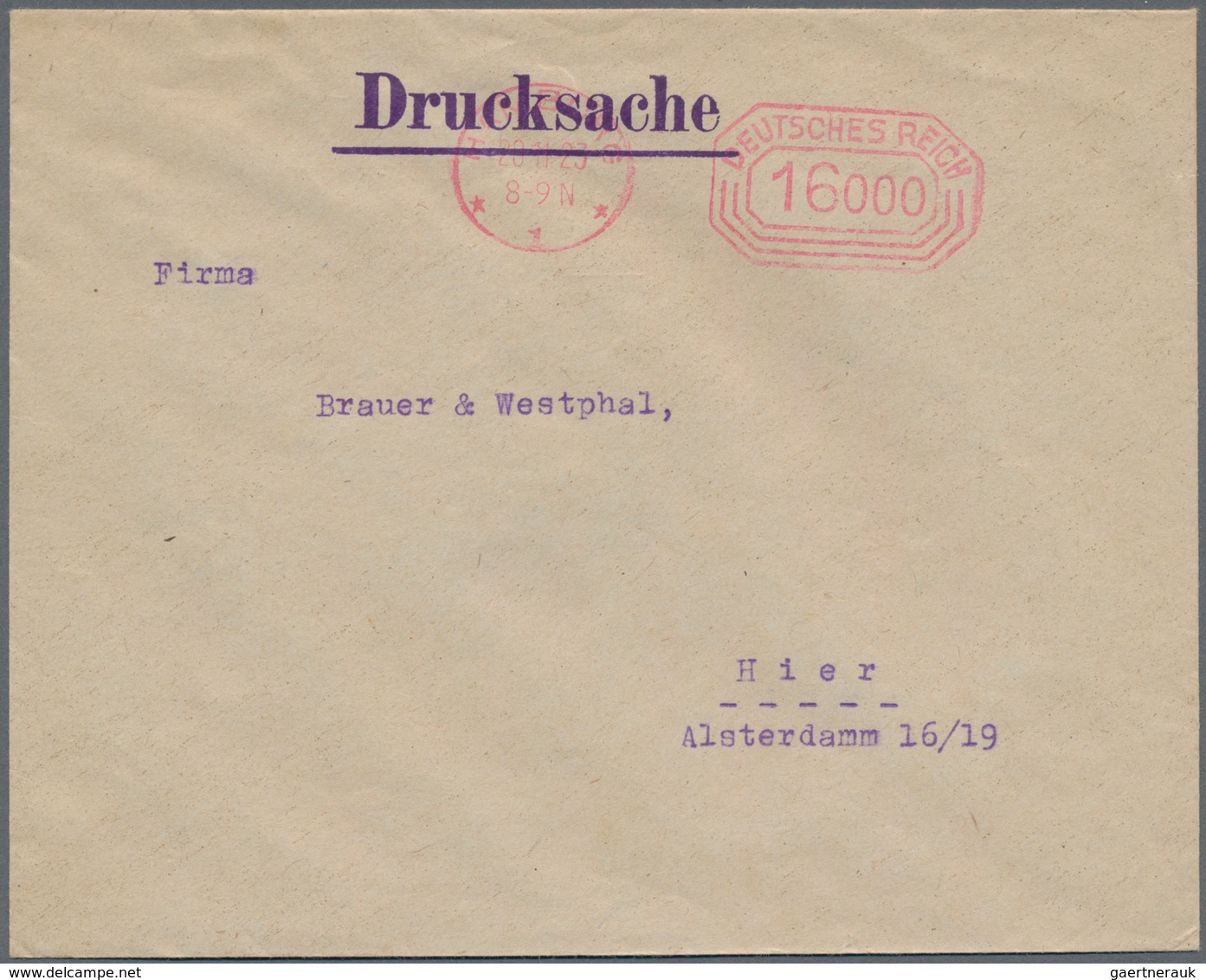 Deutsches Reich - Stempel: 1905/1941, POSTFREISTEMPEL, reichhaltiger Sammlungsbestand mit ca.290 Bel