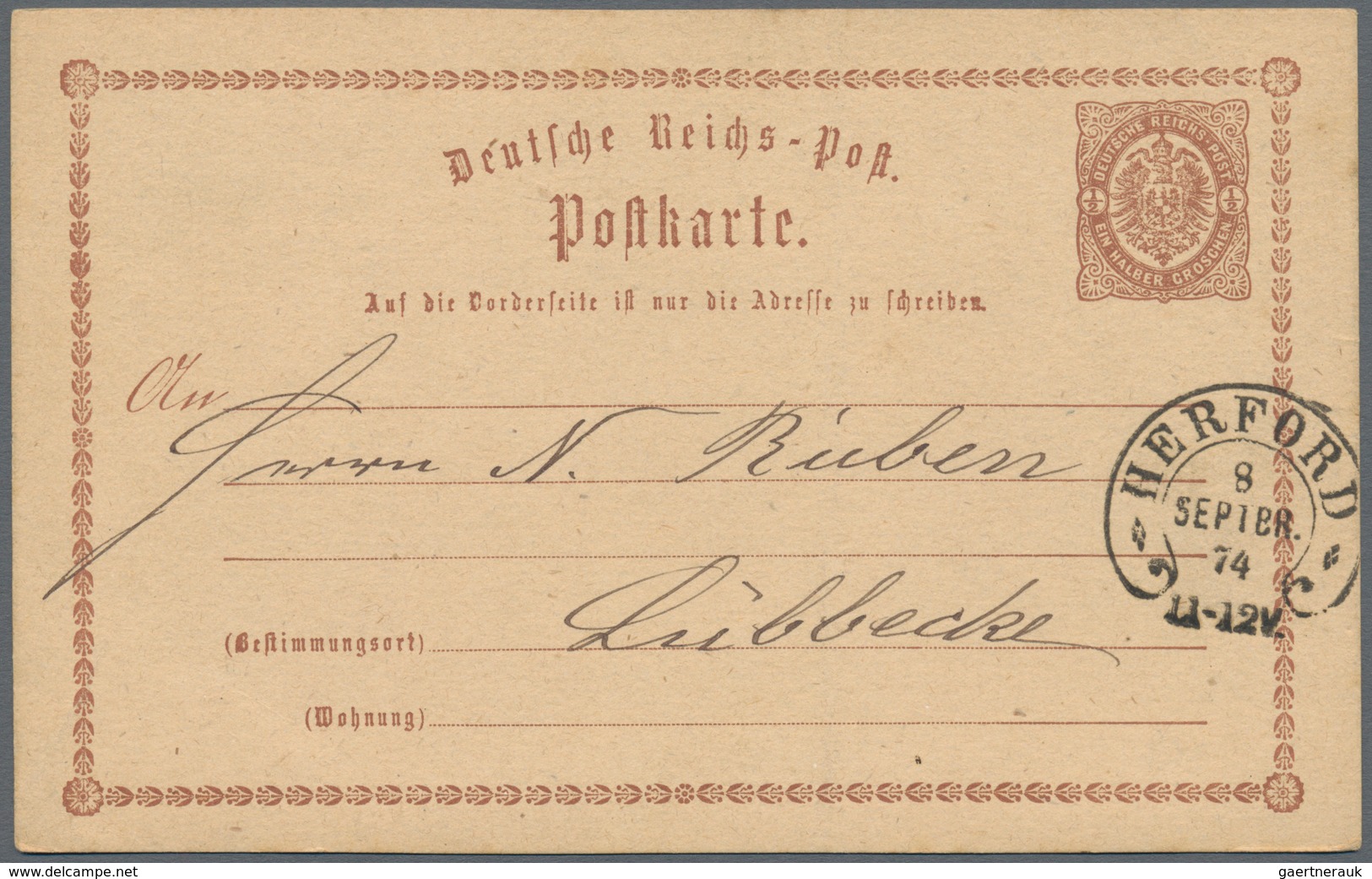 Deutsches Reich - Hufeisenstempel: 1866/1876, 23 Briefe Und Postkarten Mit Teils Sehr Sauberen Absch - Frankeermachines (EMA)