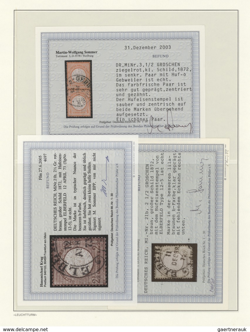 Deutsches Reich - Hufeisenstempel: 1872/80, Umfangreiche Brustschild-Spezialsammlung HUFEISENSTEMPEL - Frankeermachines (EMA)