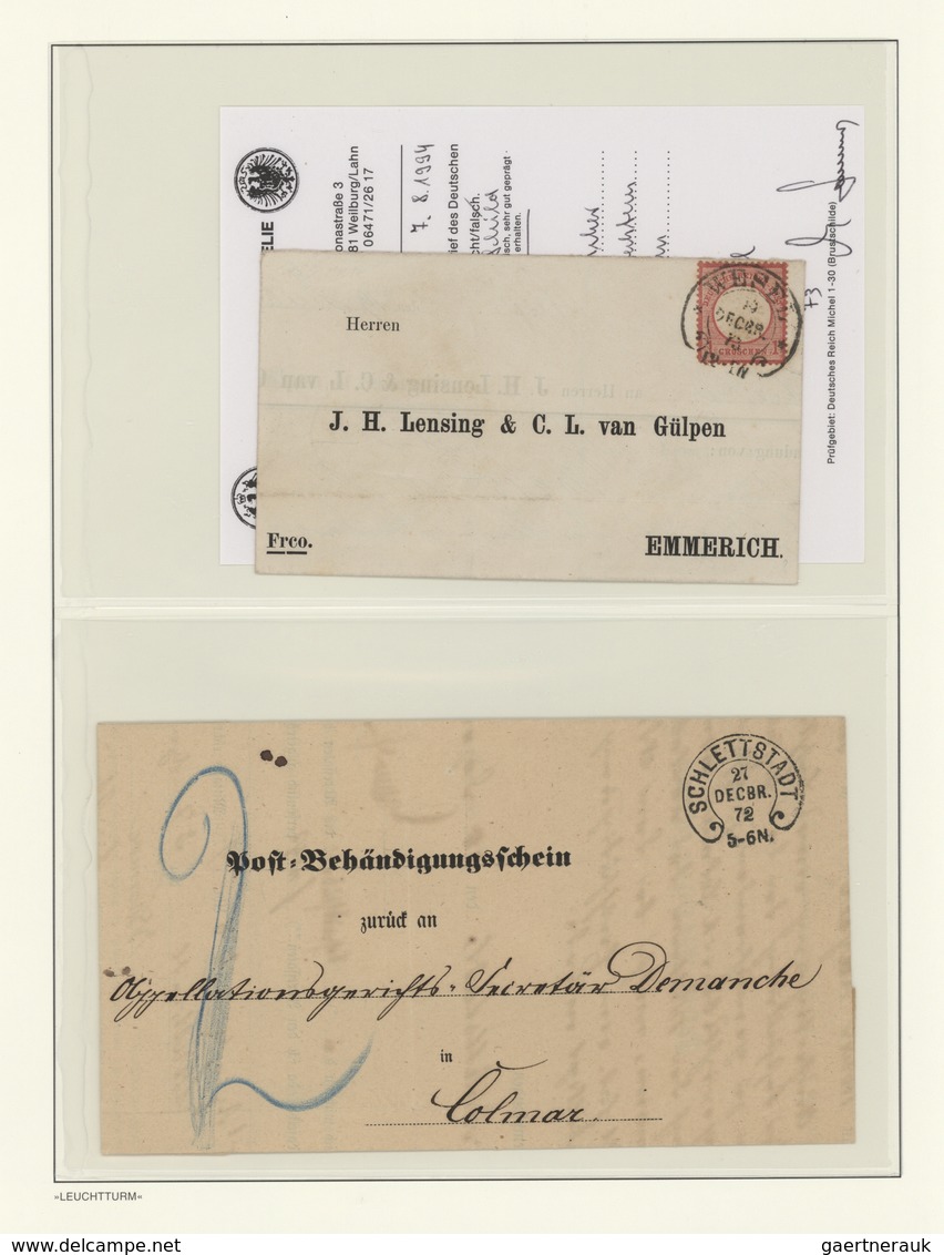 Deutsches Reich - Hufeisenstempel: 1872/80, Umfangreiche Brustschild-Spezialsammlung HUFEISENSTEMPEL