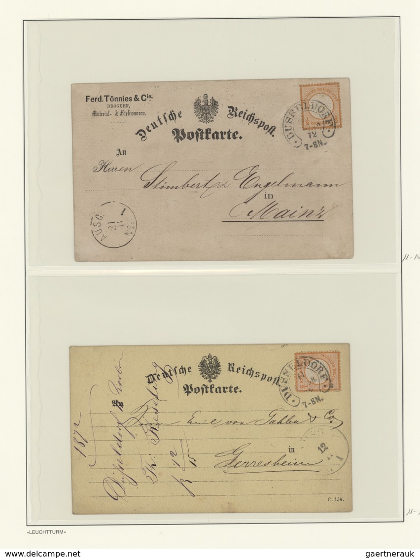 Deutsches Reich - Hufeisenstempel: 1872/80, Umfangreiche Brustschild-Spezialsammlung HUFEISENSTEMPEL