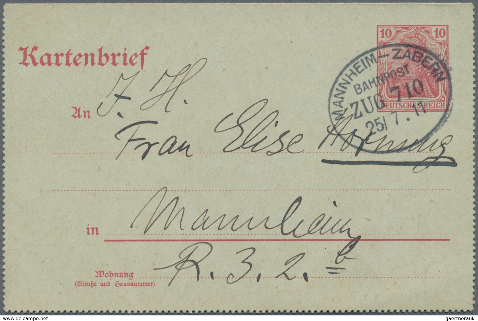 Deutsches Reich - Bahnpost: 1870/1945 (ca.), rd. 300 Belege (dabei zahlreiche Ansichtskarten) mit St