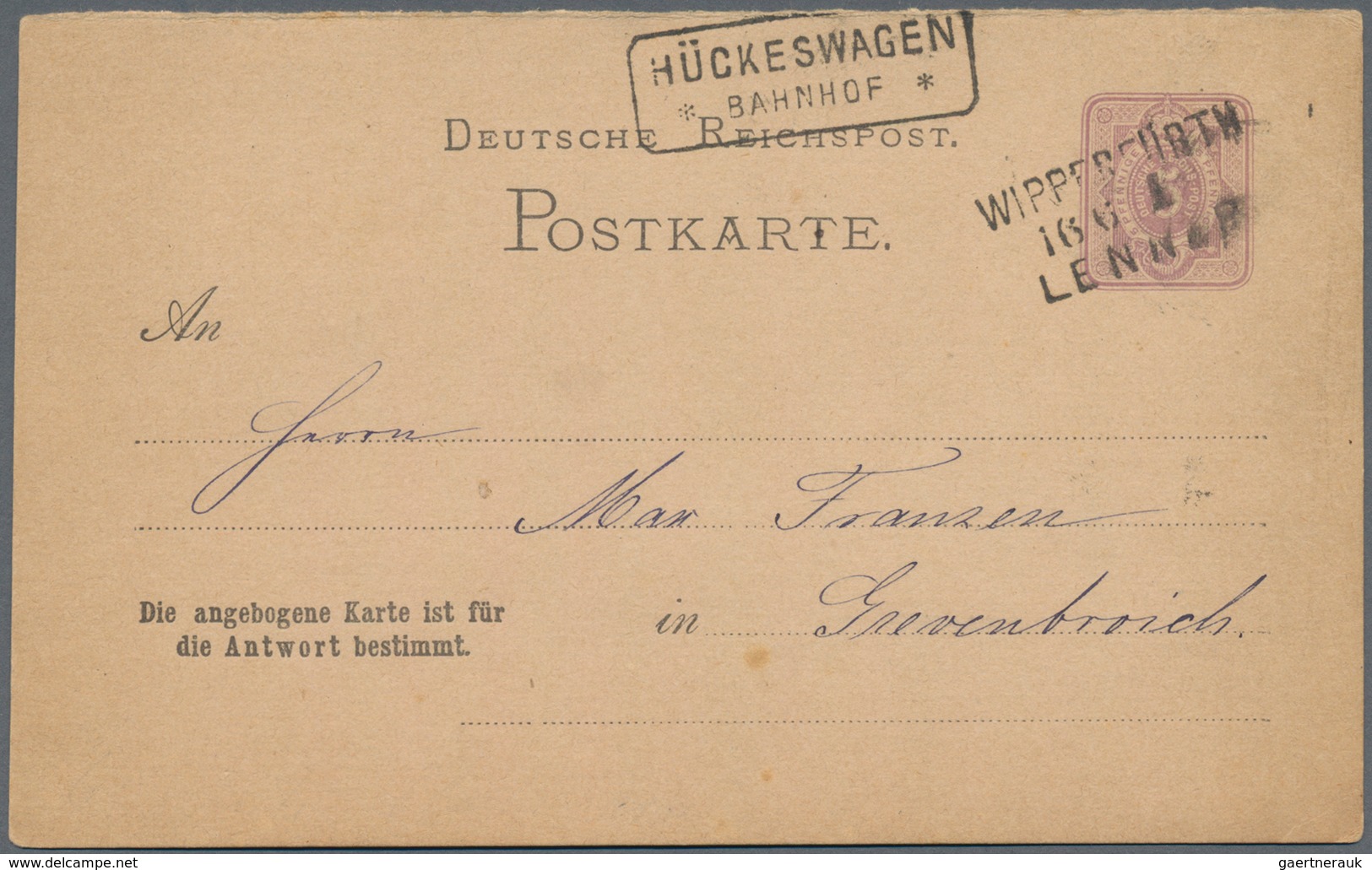 Deutsches Reich - Bahnpost: 1872/1885, STATIONS-STEMPEL, Gehaltvolle Sammlung Mit Ca.50 Belegen Ab B - Otros & Sin Clasificación