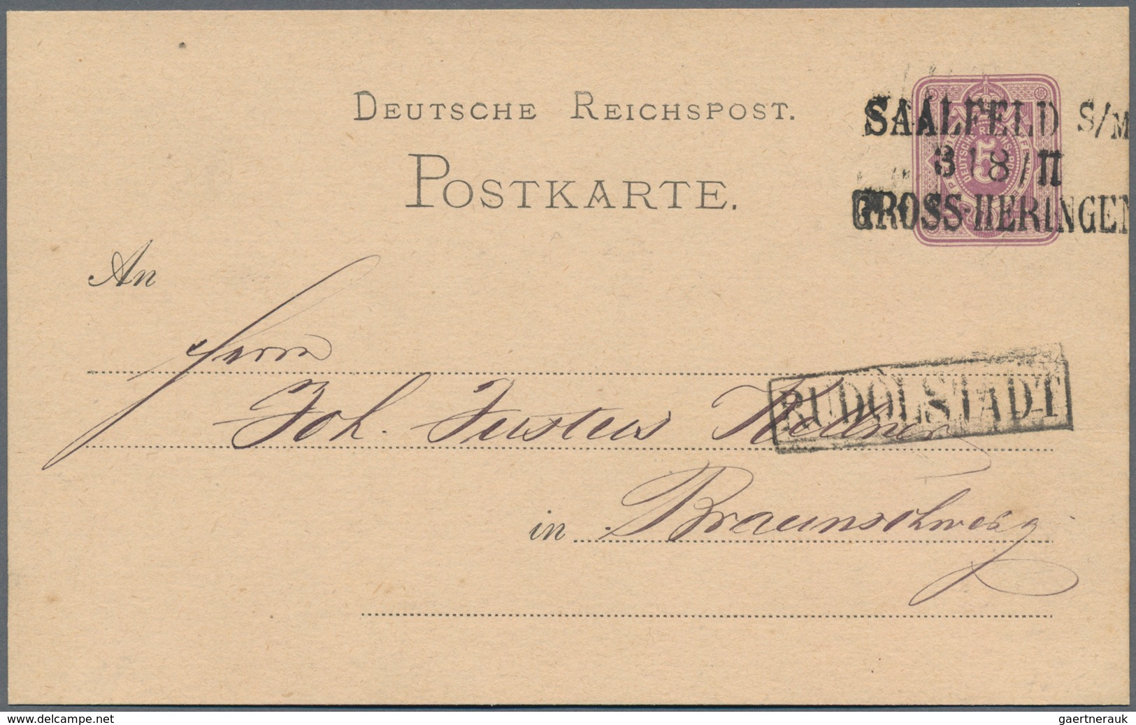 Deutsches Reich - Bahnpost: 1872/1885, STATIONS-STEMPEL, Gehaltvolle Sammlung Mit Ca.50 Belegen Ab B - Sonstige & Ohne Zuordnung