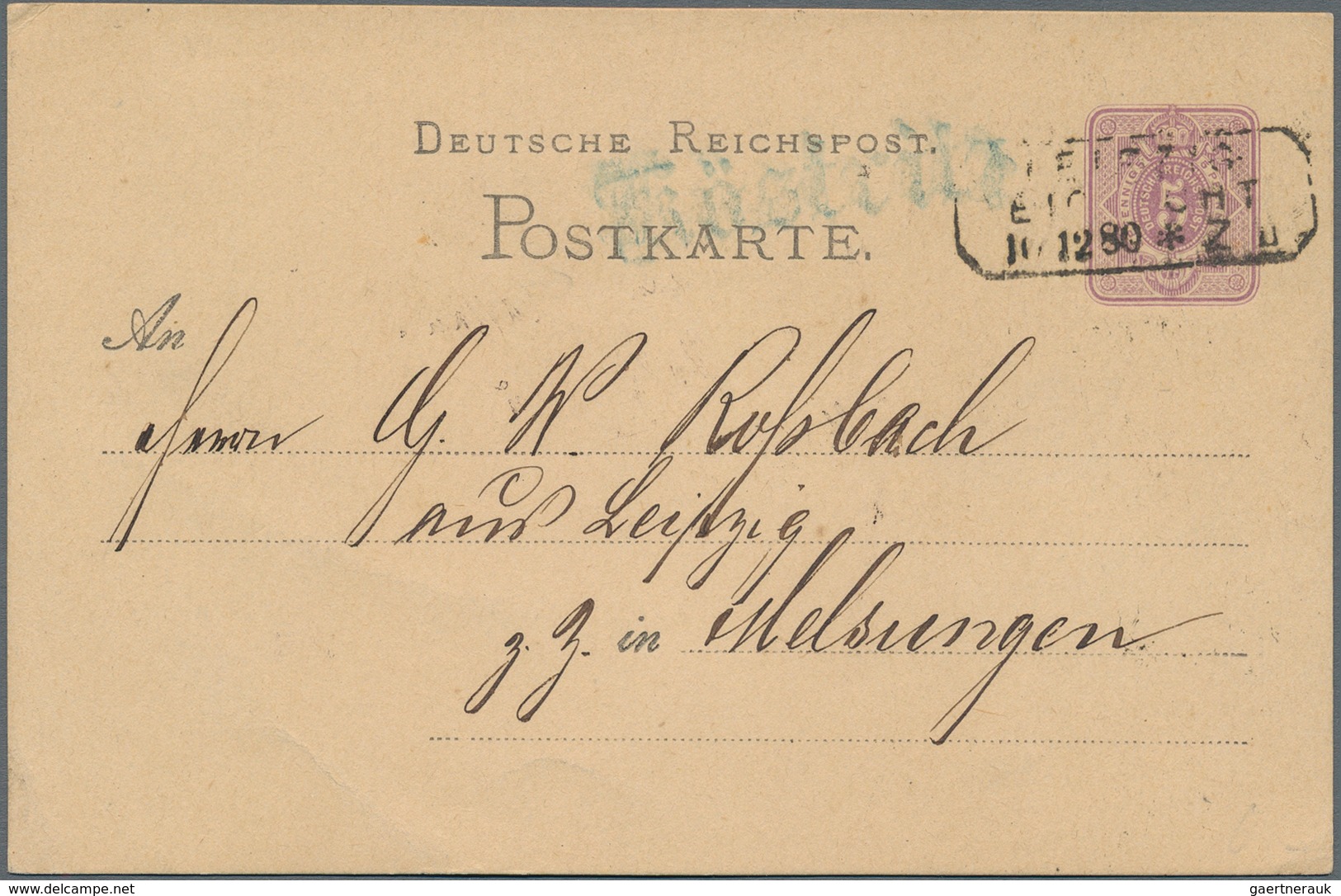 Deutsches Reich - Bahnpost: 1875/1885, SÄCHSISCHE BAHNPOST, Interessante Partie Mit Nachverwendeten - Sonstige & Ohne Zuordnung