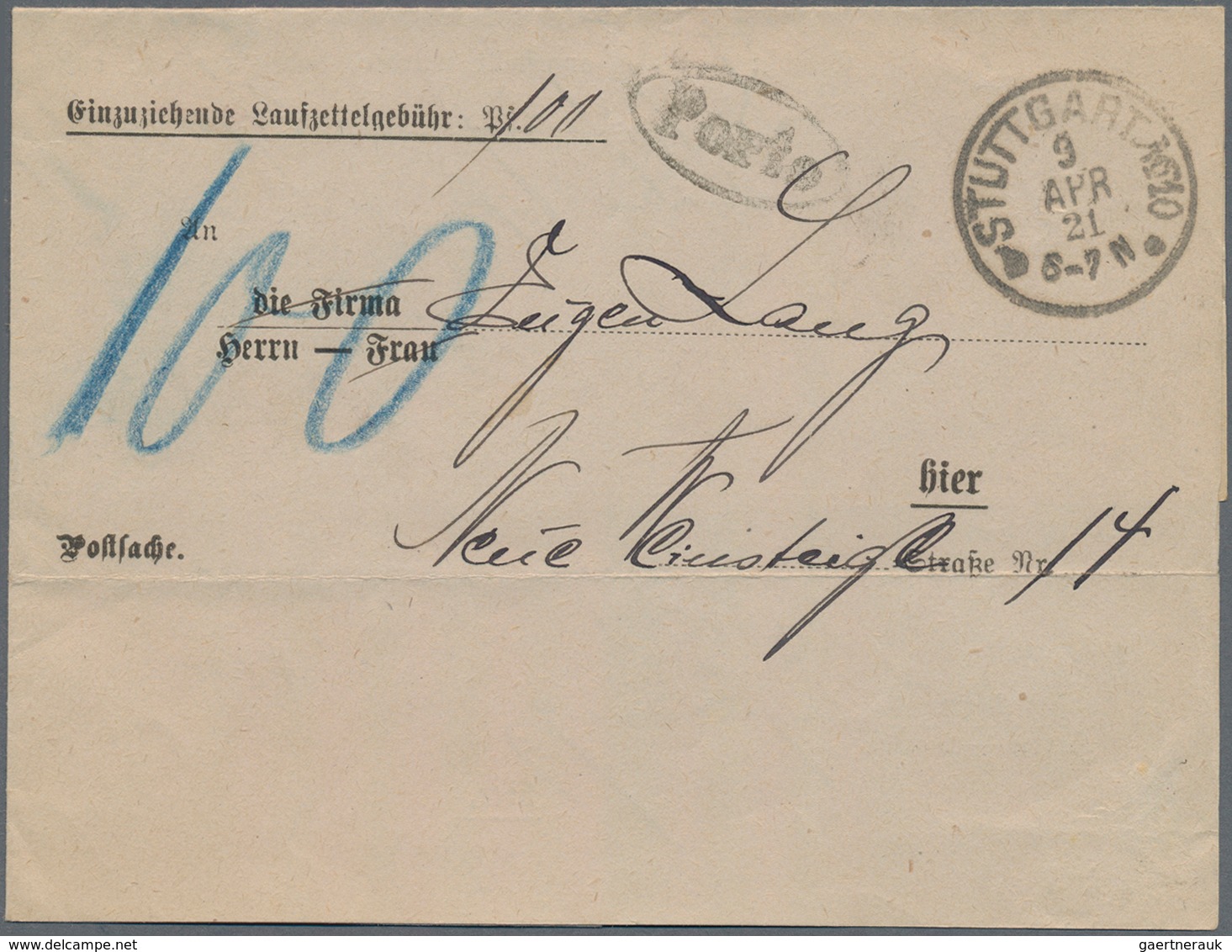 Deutsches Reich - Besonderheiten: 1873/1944 Ca., FORMULARE Und BESONDERHEITEN, Interessante Partie M - Sonstige & Ohne Zuordnung