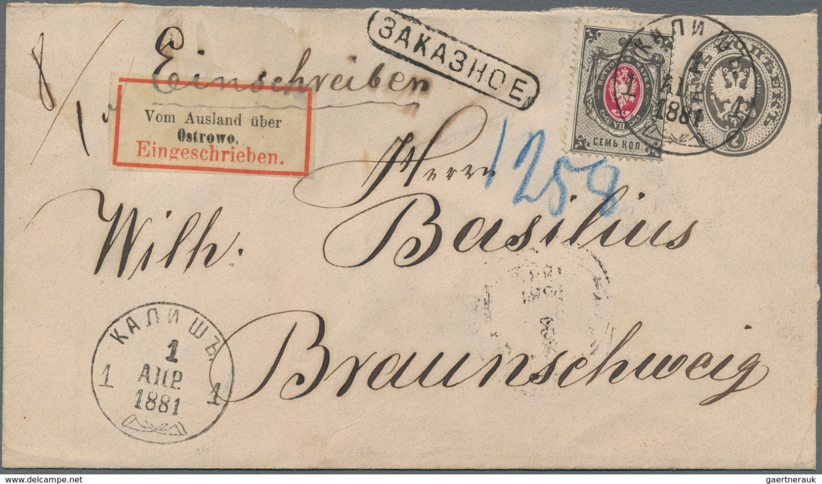 Deutsches Reich - Besonderheiten: 1881/1953, "VOM AUSLAND ÜBER", Gehaltvolles Konvolut Mit 19 Belege - Other & Unclassified