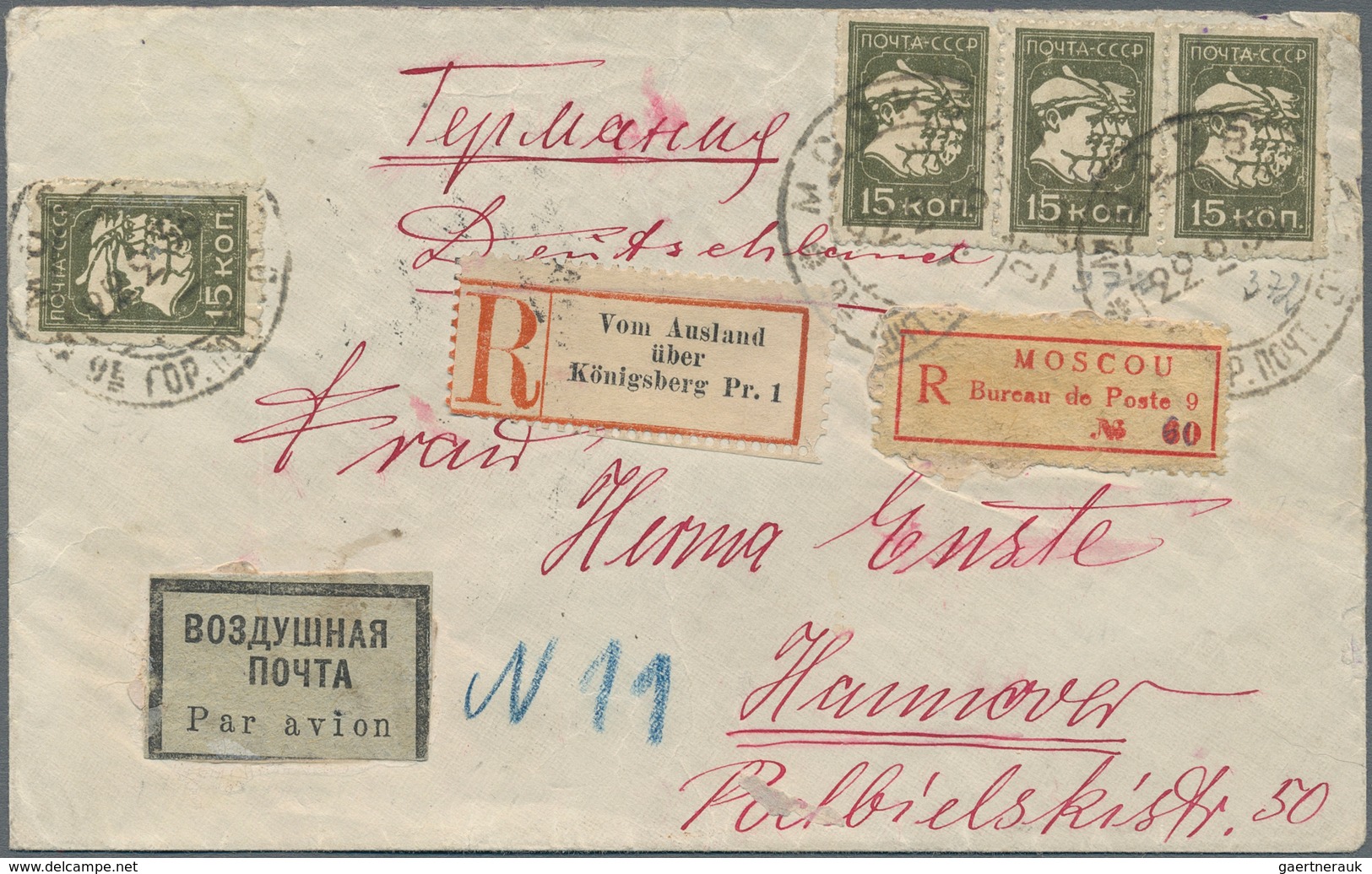 Deutsches Reich - Besonderheiten: 1881/1953, "VOM AUSLAND ÜBER", Gehaltvolles Konvolut Mit 19 Belege - Andere & Zonder Classificatie