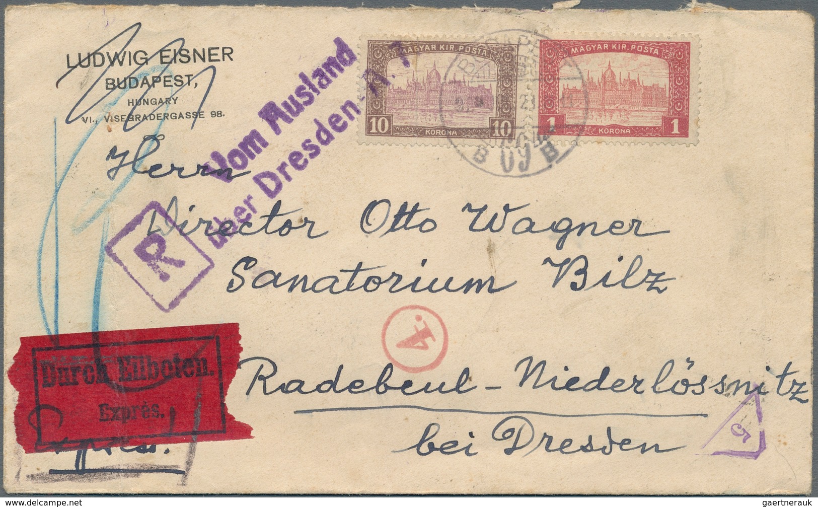 Deutsches Reich - Besonderheiten: 1881/1953, "VOM AUSLAND ÜBER", Gehaltvolles Konvolut Mit 19 Belege - Other & Unclassified