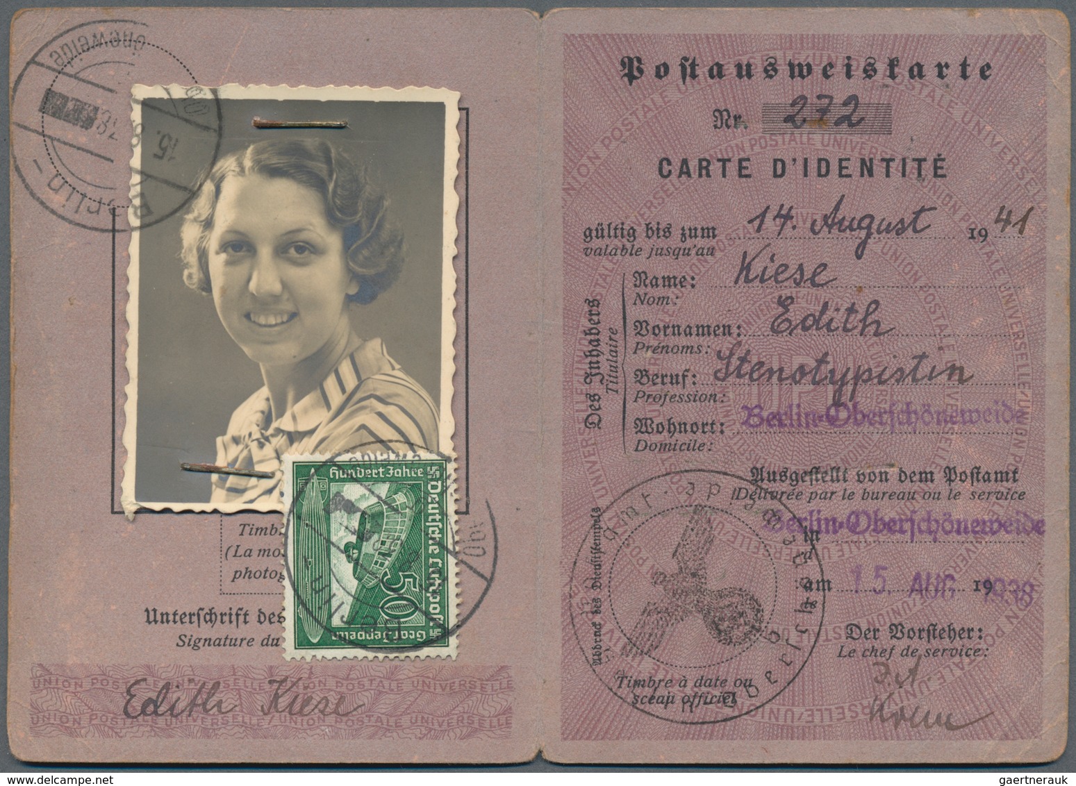 Deutsches Reich - Besonderheiten: 1912/1944, POSTAUSWEISE: Sammlung Mit 25 Postausweiskarten, Alle M - Sonstige & Ohne Zuordnung