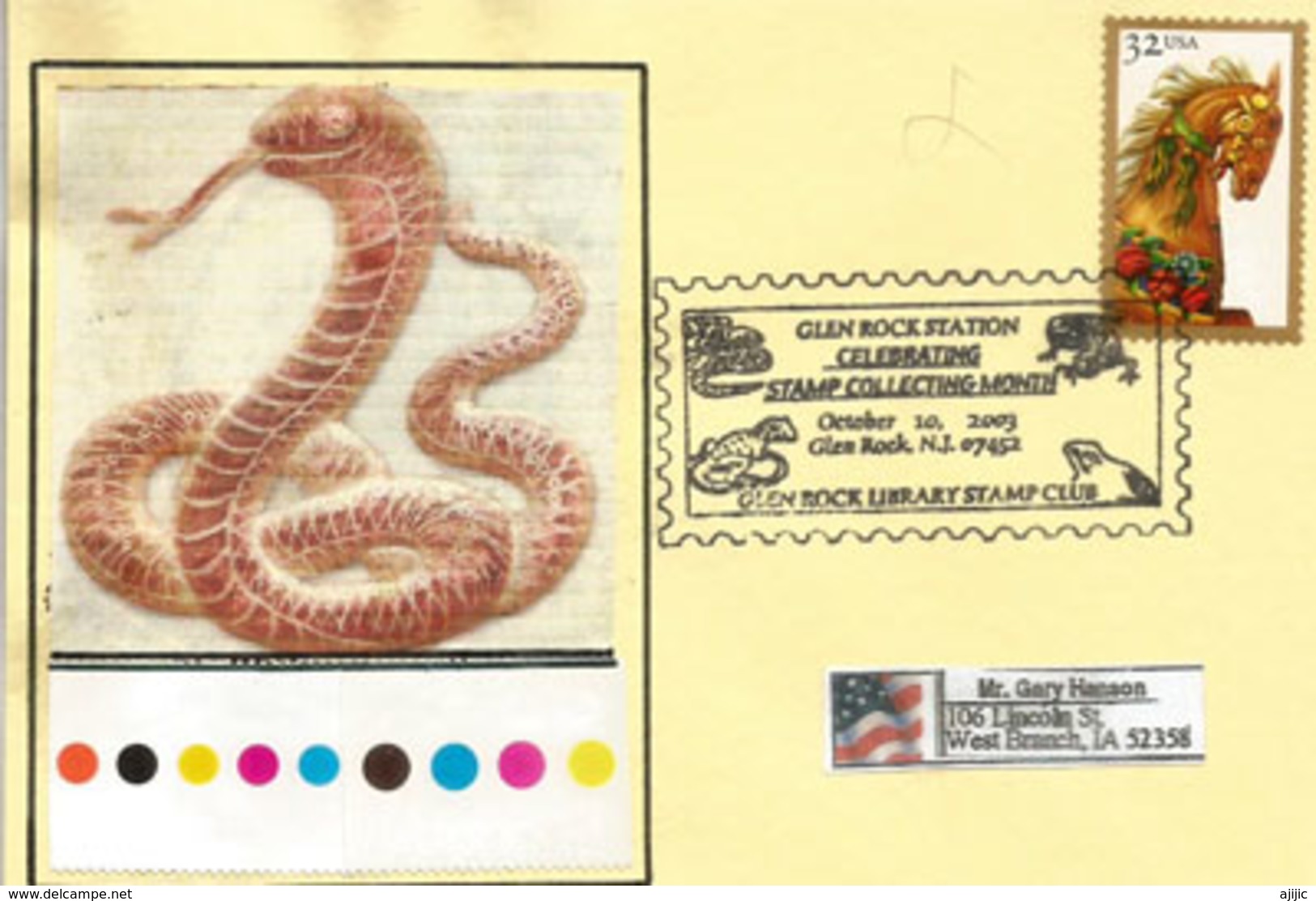 USA. Glen Rock Amphibian And Reptile Collection (New-Jersey), Special Postmark , Year 2003 - Sonstige & Ohne Zuordnung