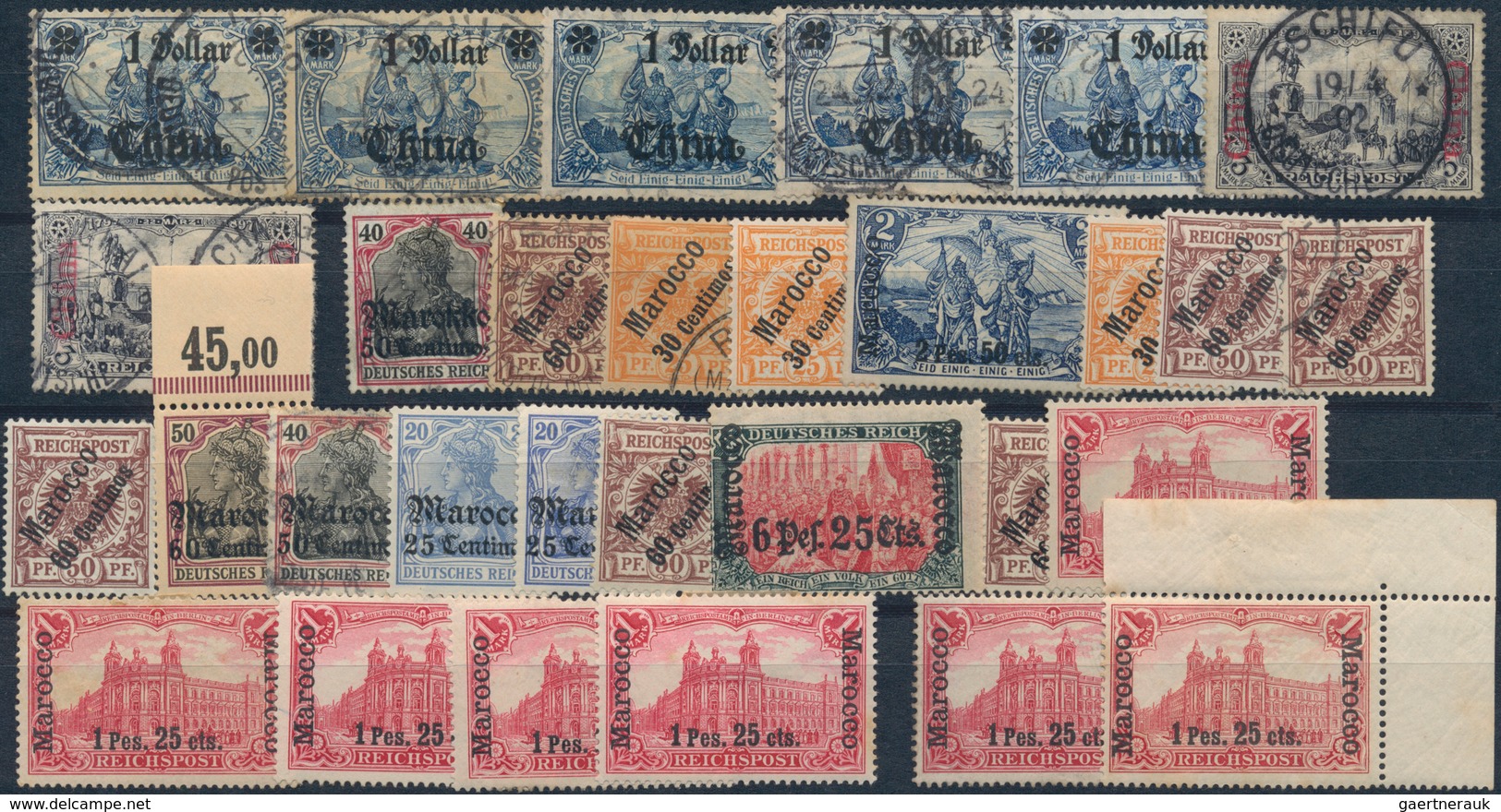 Deutsche Auslandspostämter + Kolonien: 1884/1910 (ca.), Gestempeltes Und Ungebrauchtes Steckkartenlo - Other & Unclassified
