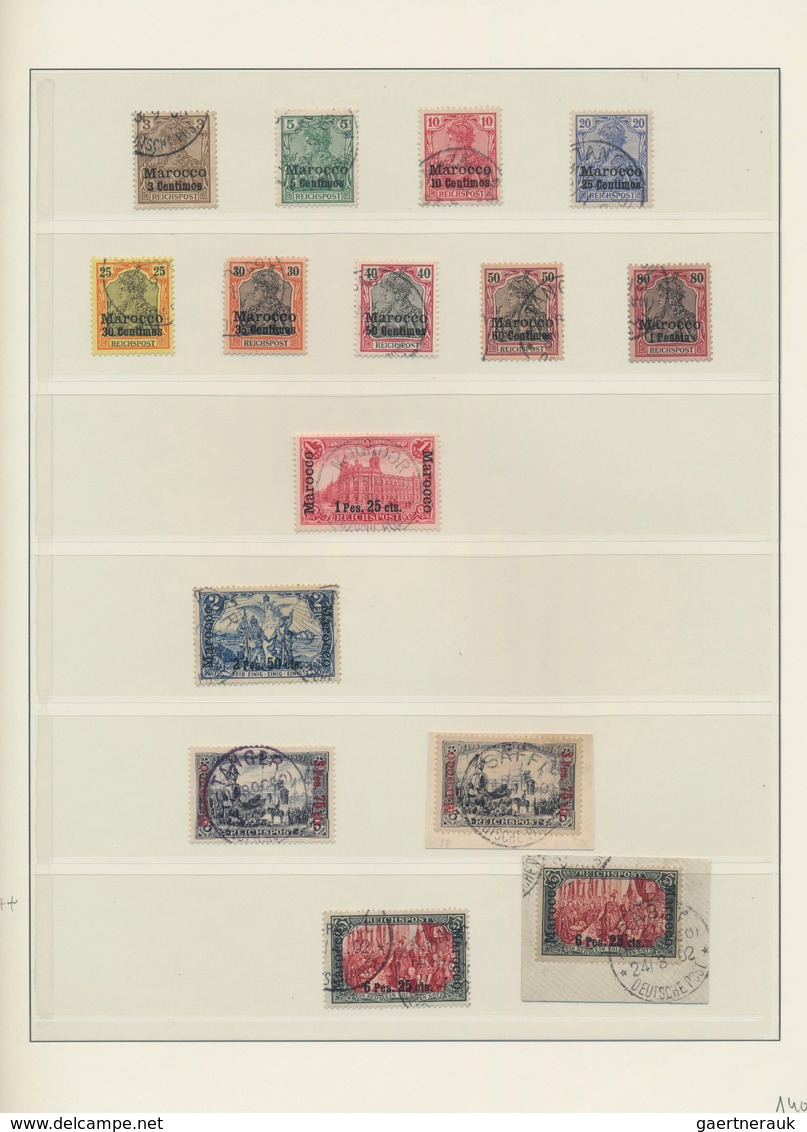 Deutsche Auslandspostämter + Kolonien: 1884/1915, umfassend spezialisierte Sammlung im Lindner-Ringb