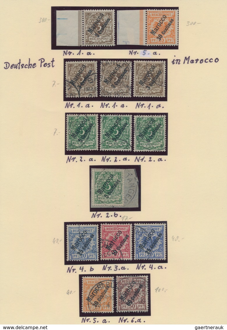 Deutsche Auslandspostämter + Kolonien: 1884/1919, saubere, gestempelt und ungebraucht/postfrisch gef