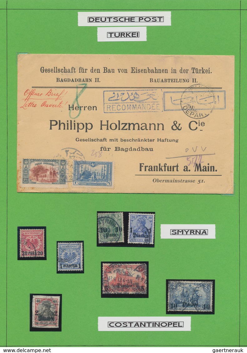 Deutsche Auslandspostämter + Kolonien: 1897/1919 (ca.), meist gestempelte Sammlung auf individuell g