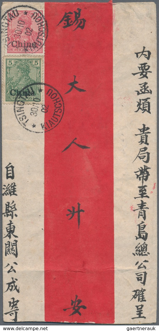 Deutsche Post In China: 1896/1910, Partie Von Zwölf Belegen: Sechs Attraktive Frankaturen Dt.Post Ch - China (kantoren)