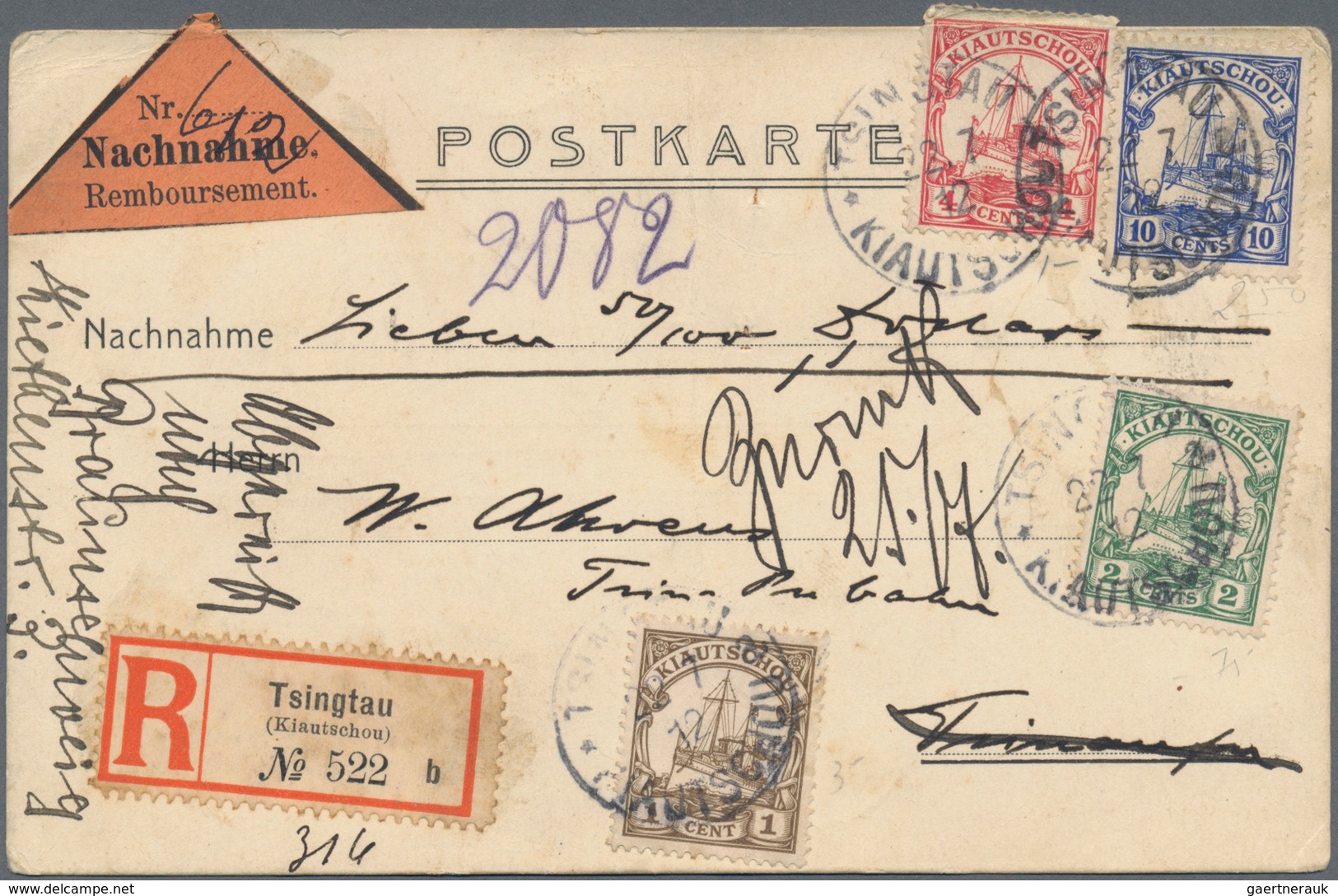 Deutsche Post In China: 1898/1912, Kleine Sammlungspartie Auf Blättern Mit Schwerpunkt Auf Den 16 Br - Deutsche Post In China