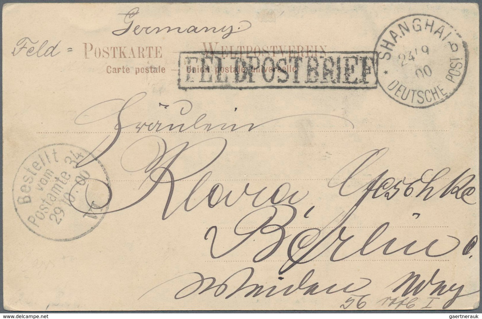 Deutsche Post in China: 1900/1915 (ca.), mehr als 30 Belege, teils Ansichtskarten, dabei schöner Tei